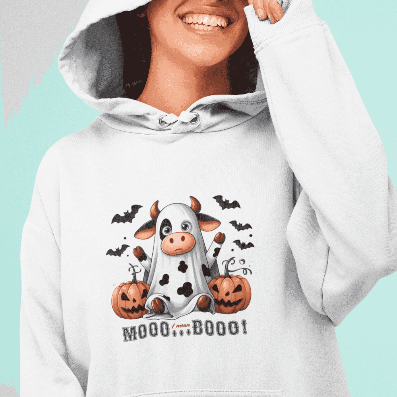 Mooo Cow Hoodie - Soft Fleece Unisex Sweatshirt