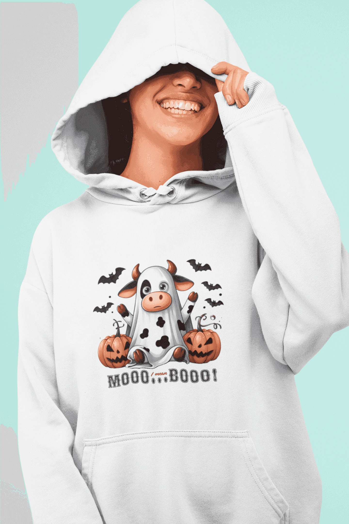 Mooo Cow Hoodie - Soft Fleece Unisex Sweatshirt