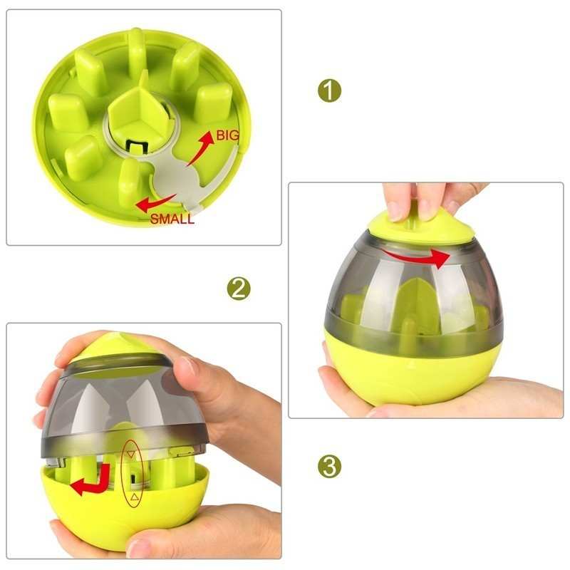 Interactive Leak Food Tumbler Pet Puppy Feeder Dispenser Bowl