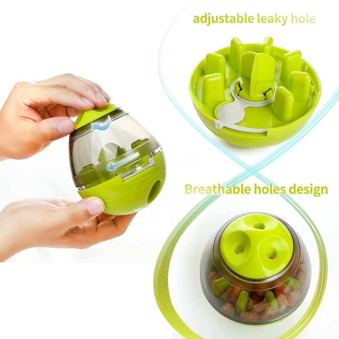 Interactive Leak Food Tumbler Pet Puppy Feeder Dispenser Bowl