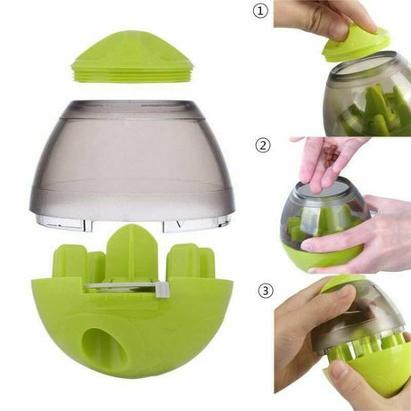 Interactive Leak Food Tumbler Pet Puppy Feeder Dispenser Bowl