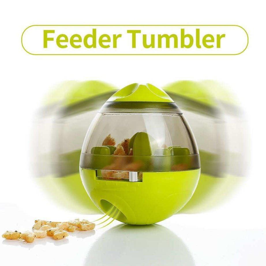 Interactive Leak Food Tumbler Pet Puppy Feeder Dispenser Bowl