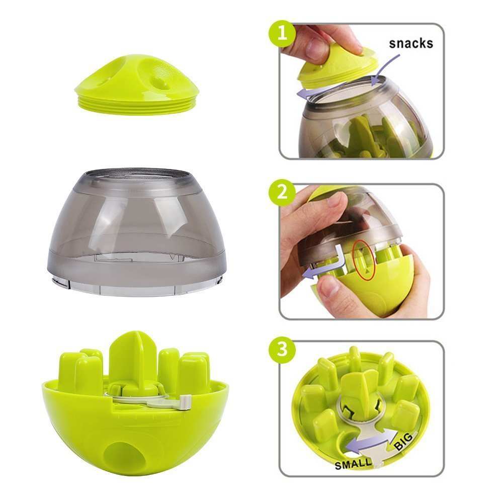 Interactive Leak Food Tumbler Pet Puppy Feeder Dispenser Bowl