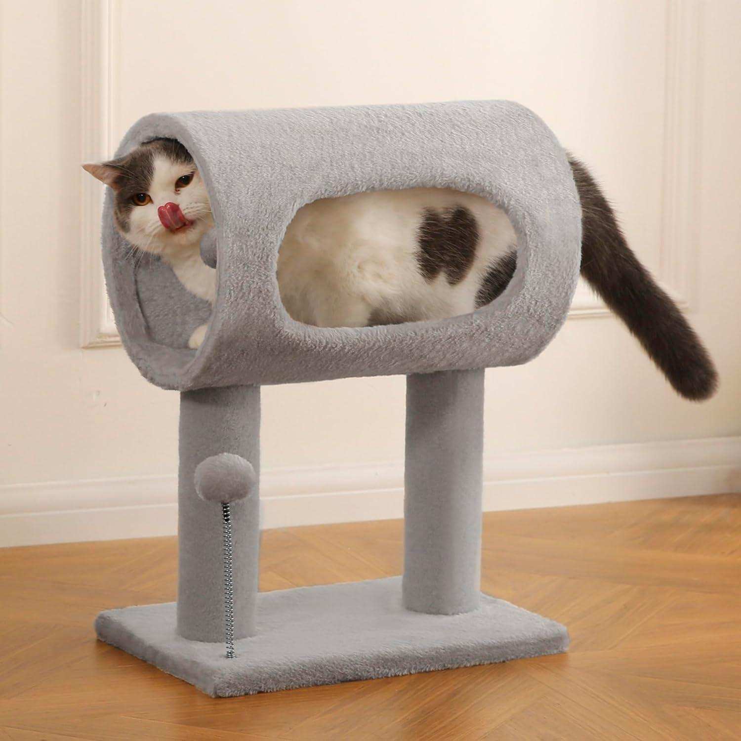 Gray Indoor Cat Tree - 20.5 Inch Tower