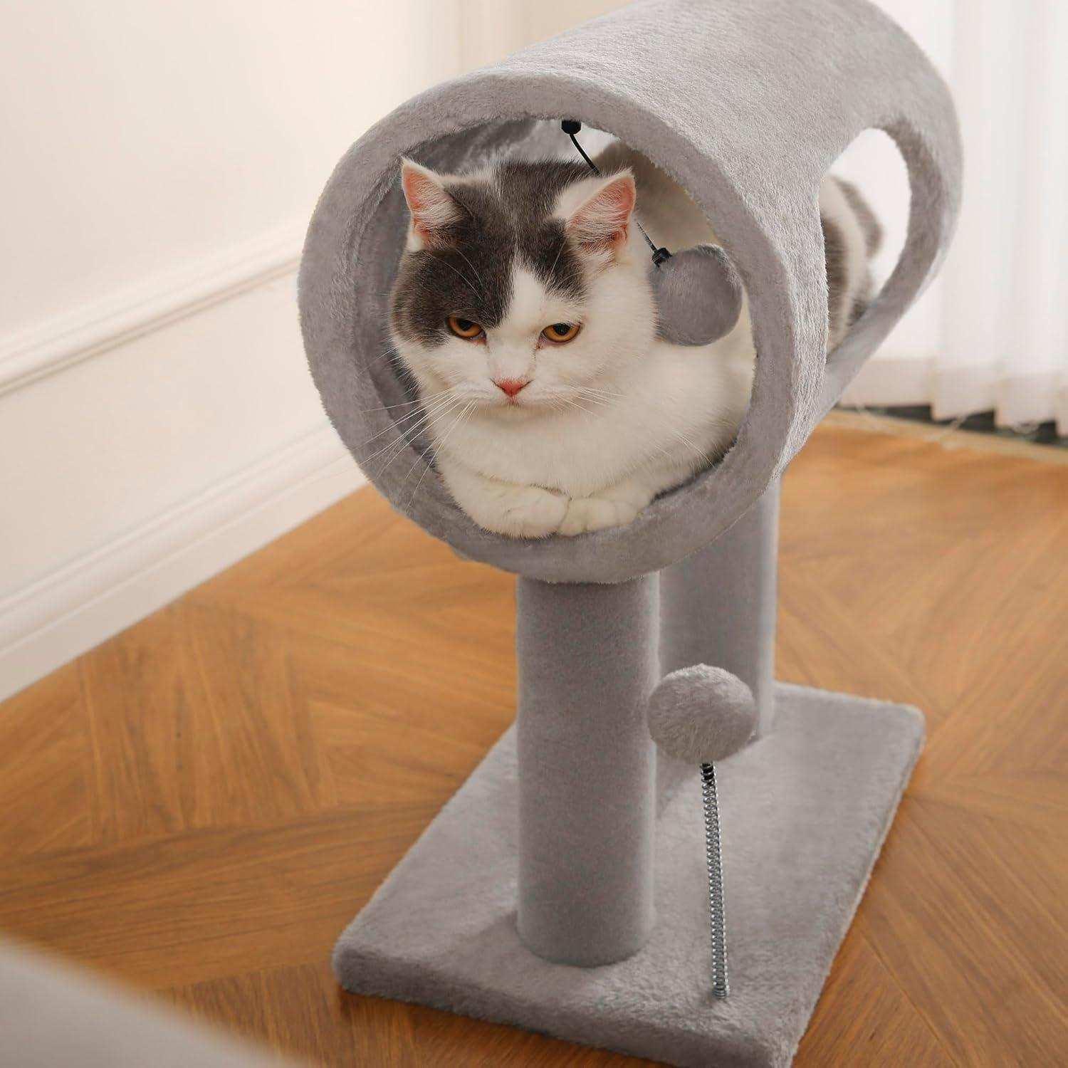 Gray Indoor Cat Tree - 20.5 Inch Tower