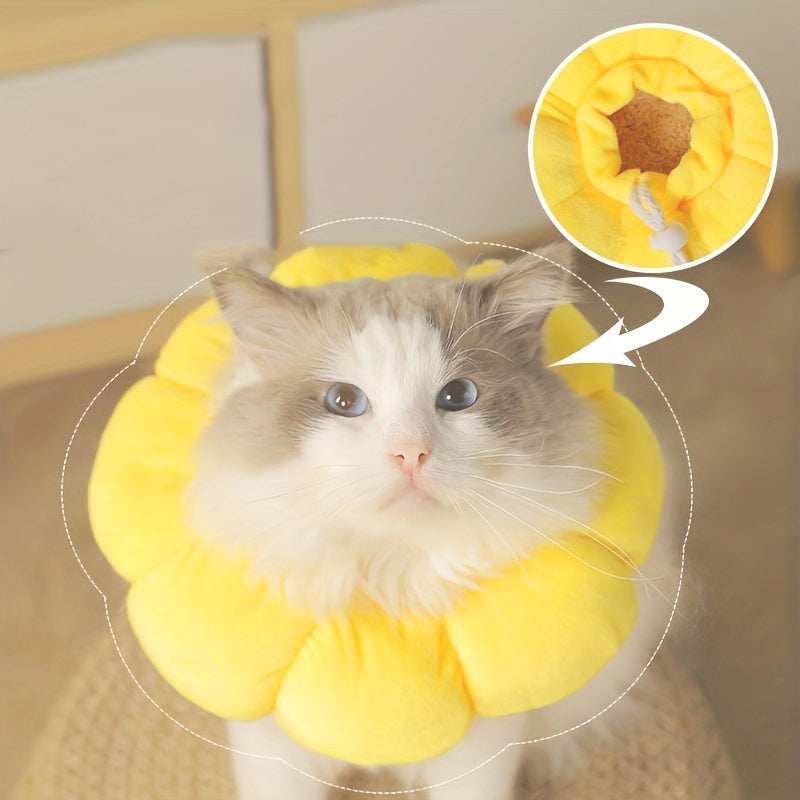 Cute Sunflower Adjustable After Surgery Recovery Neck Cone