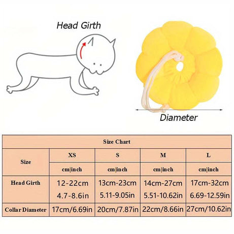 Cute Sunflower Adjustable After Surgery Recovery Neck Cone