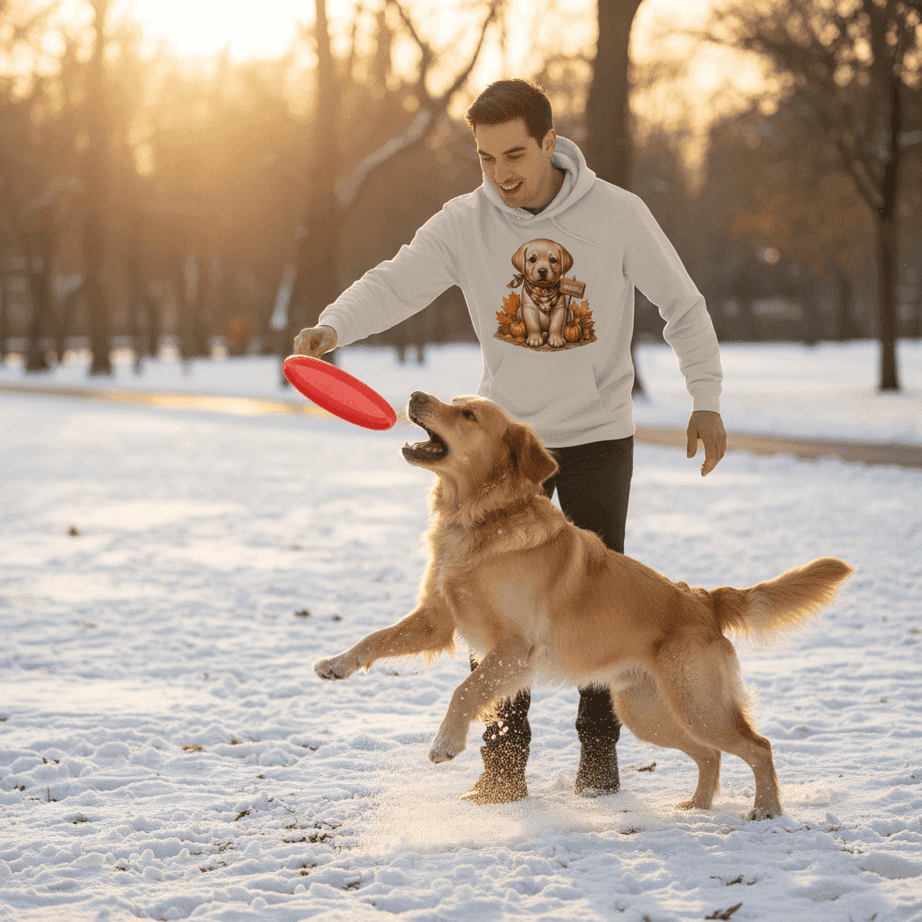 Golden Puppy Hoodie - Cozy Dog Lover Sweatshirt