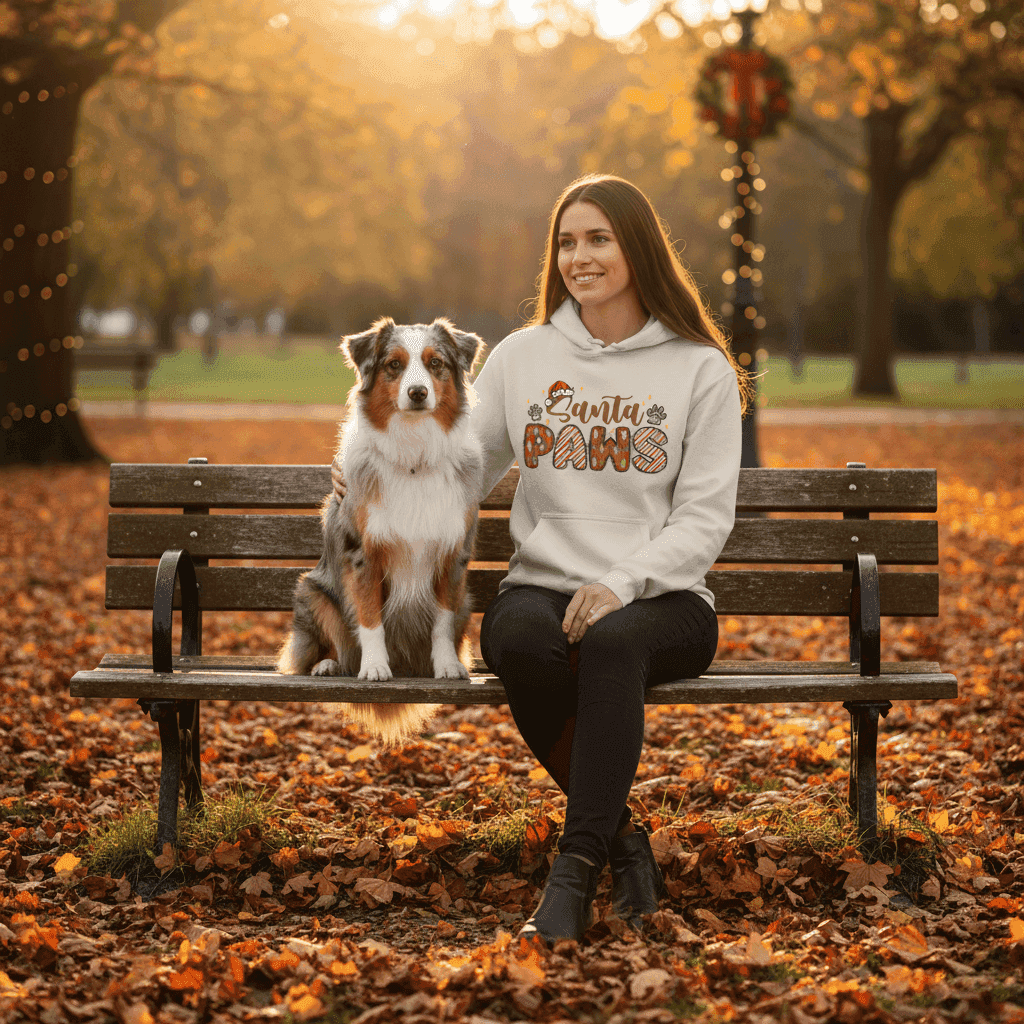 Santa Paws Holiday Hoodie for Dog Lovers - Cozy Festive Gift