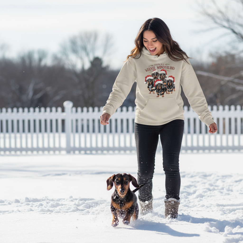 Weenie Wonderland Hoodie - Dachshund Lover Sweatshirt