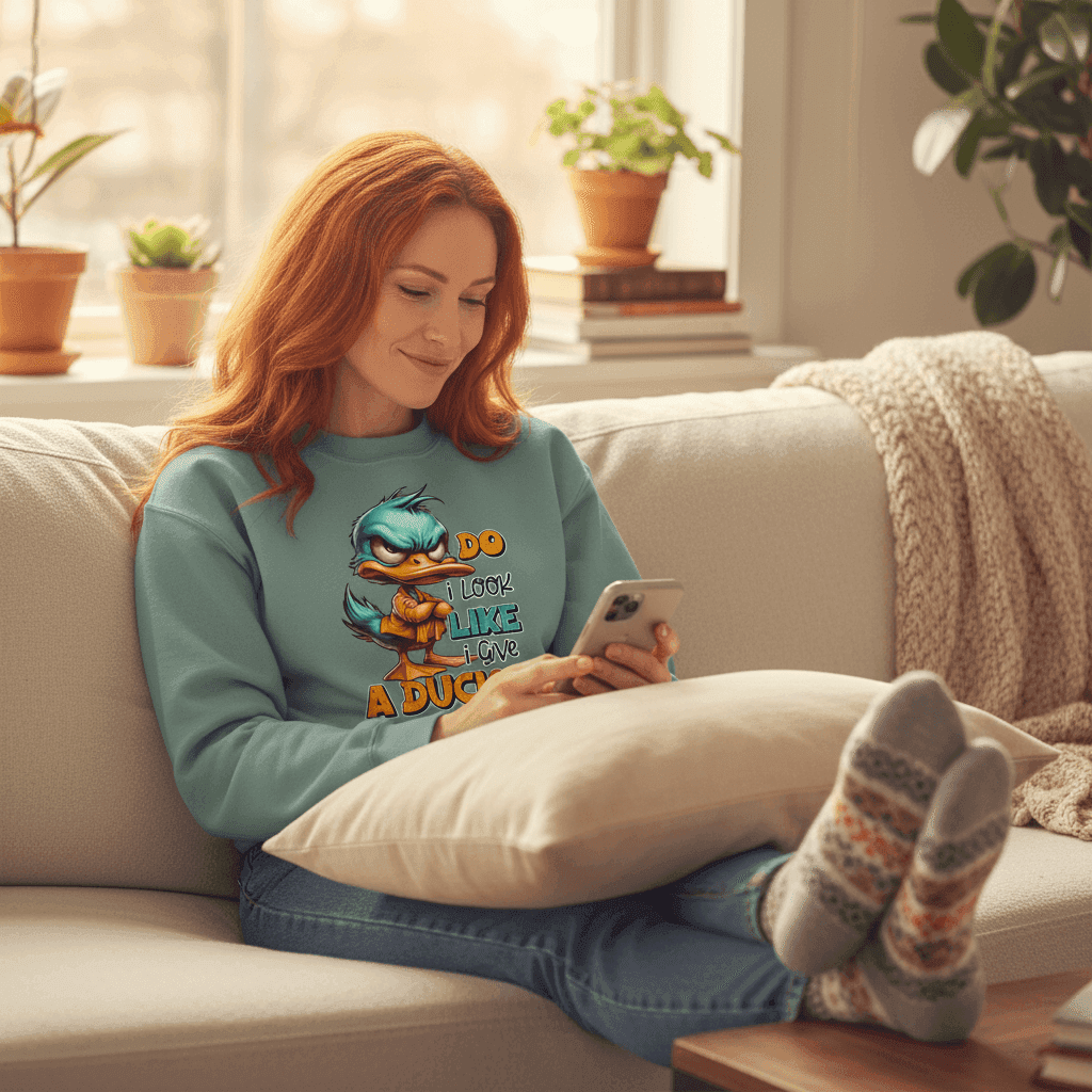 Give a Duck Crewneck - Funny Sarcastic Sweatshirt