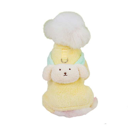 Small Dog Fluffy Four Legs Jumper with Cute Dog Back