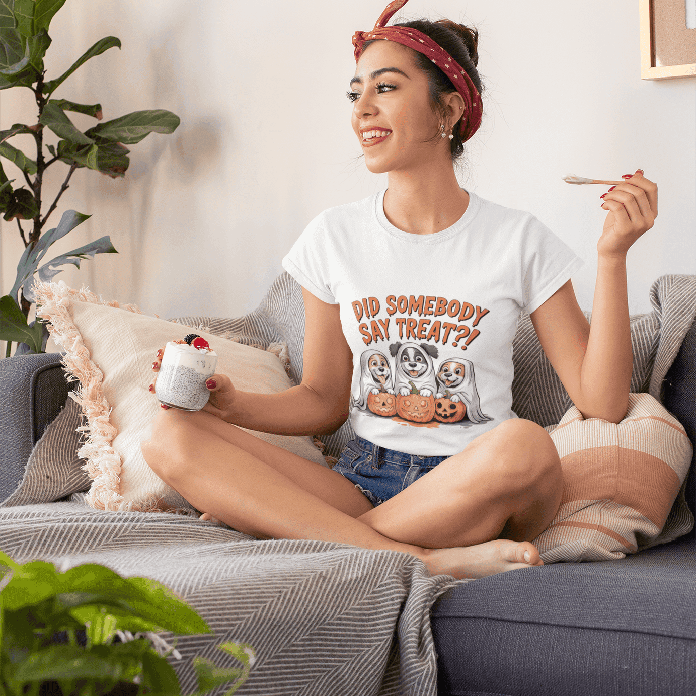 Spooky Halloween Dog Tee - Fun Ghosts T-Shirt