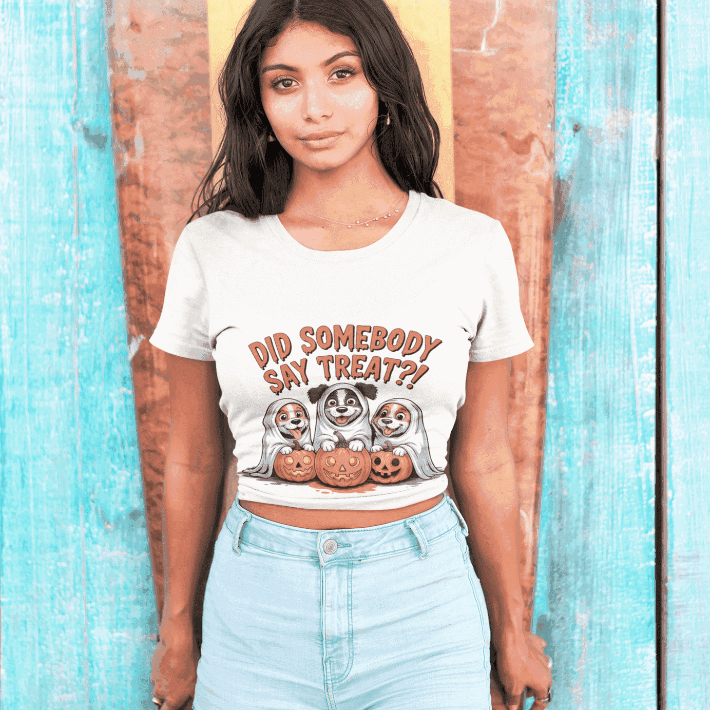 Spooky Halloween Dog Tee - Fun Ghosts T-Shirt