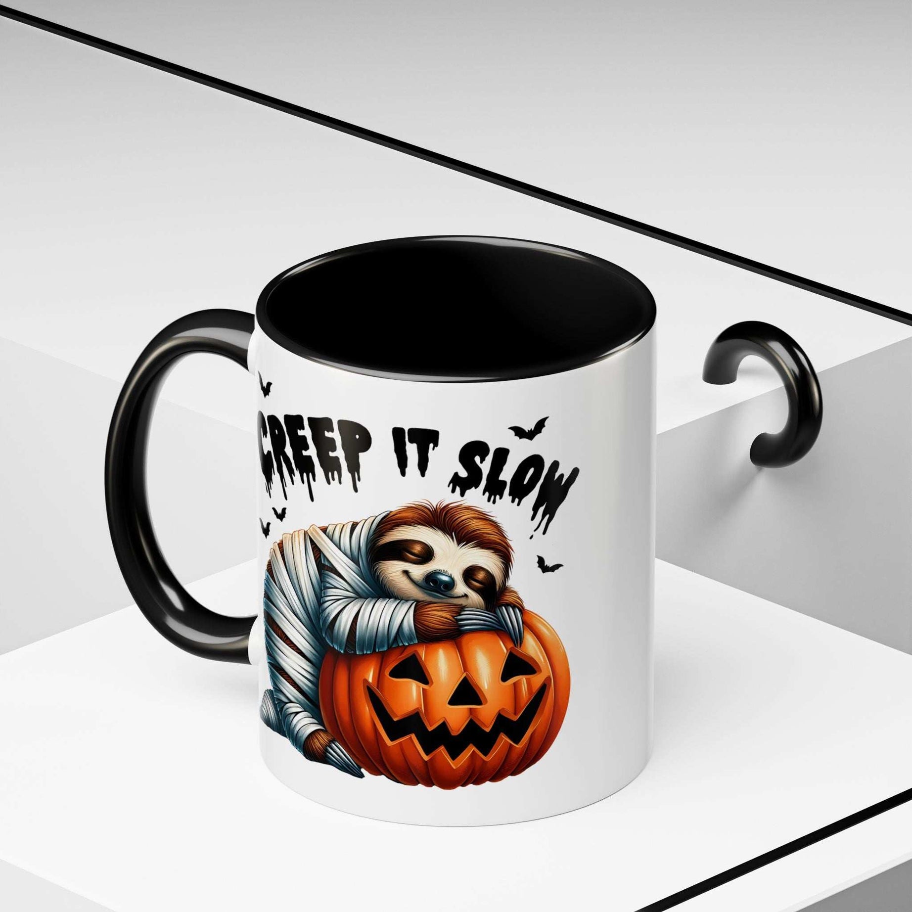 Halloween Sloth Coffee Mug - Spooky Creep It Slow Ceramic Drinkware