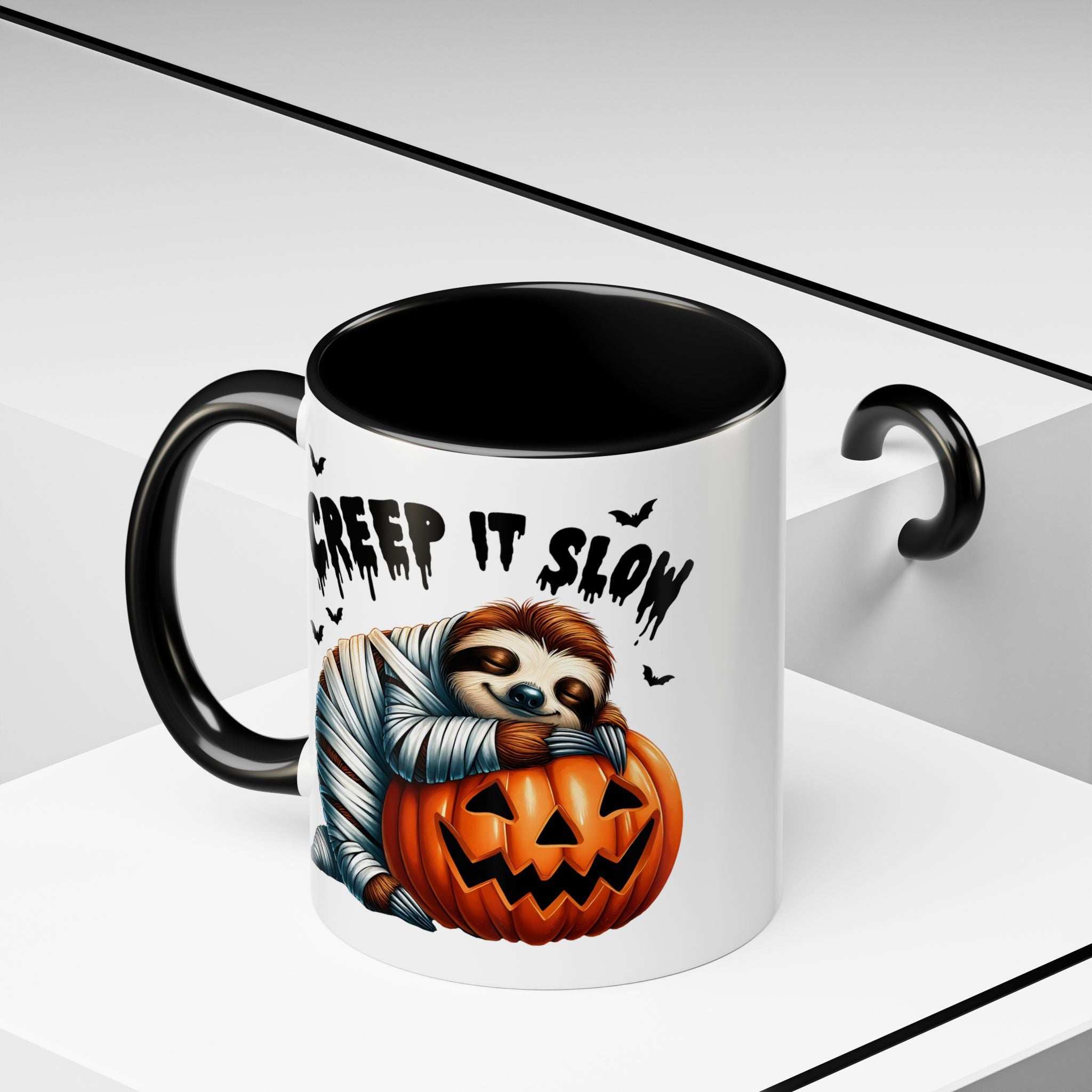 Halloween Sloth Coffee Mug - Spooky Creep It Slow Ceramic Drinkware