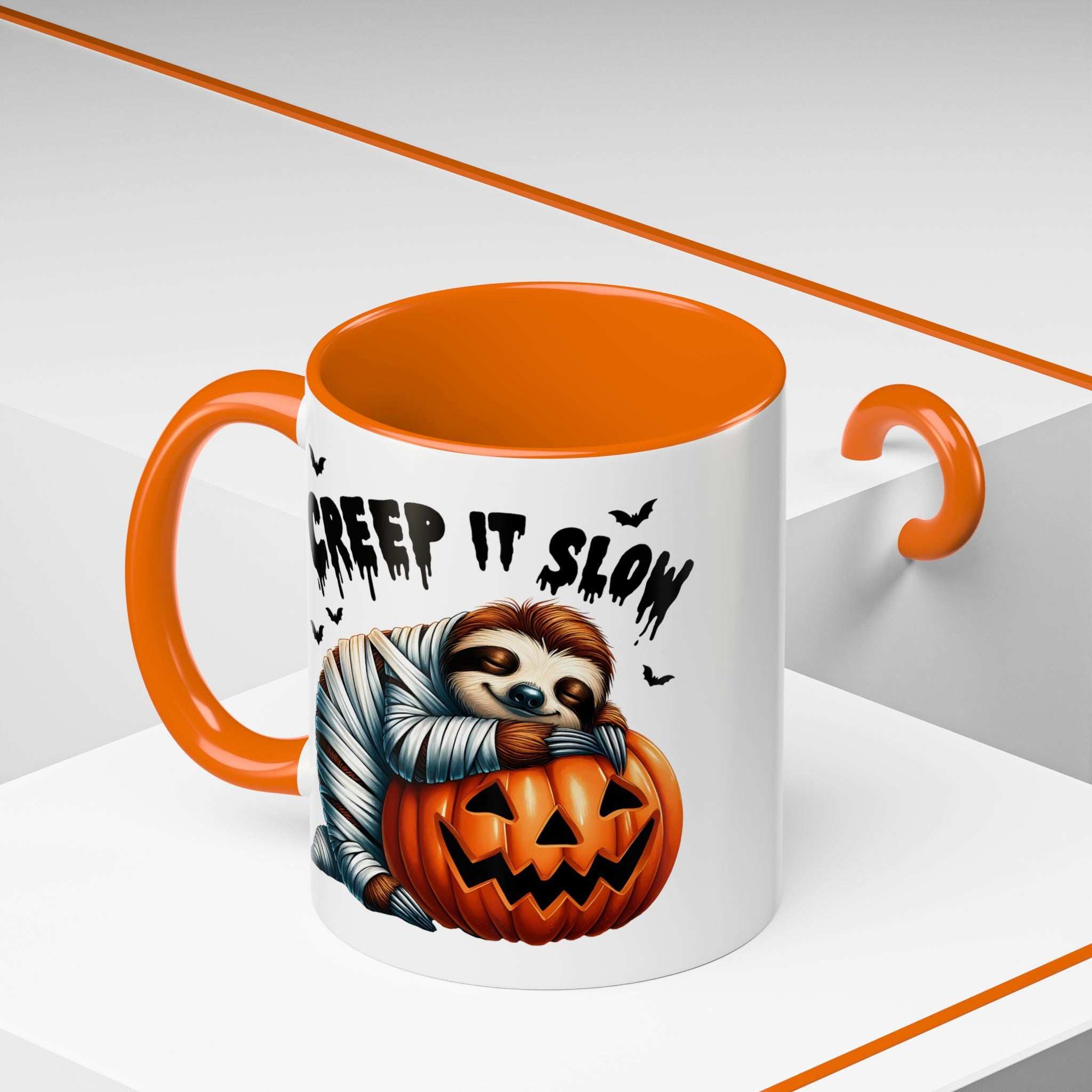 Halloween Sloth Coffee Mug - Spooky Creep It Slow Ceramic Drinkware