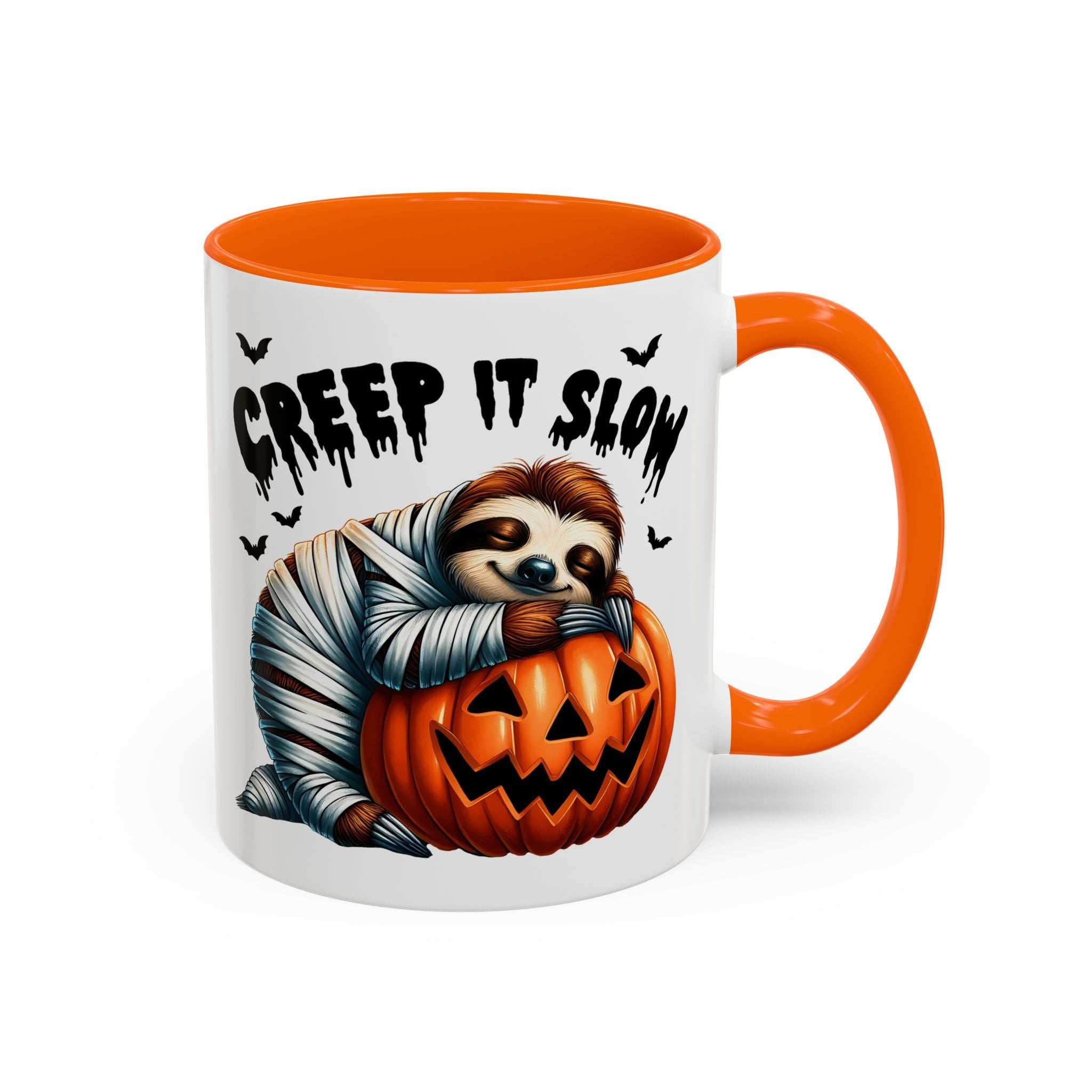 Halloween Sloth Coffee Mug - Spooky Creep It Slow Ceramic Drinkware