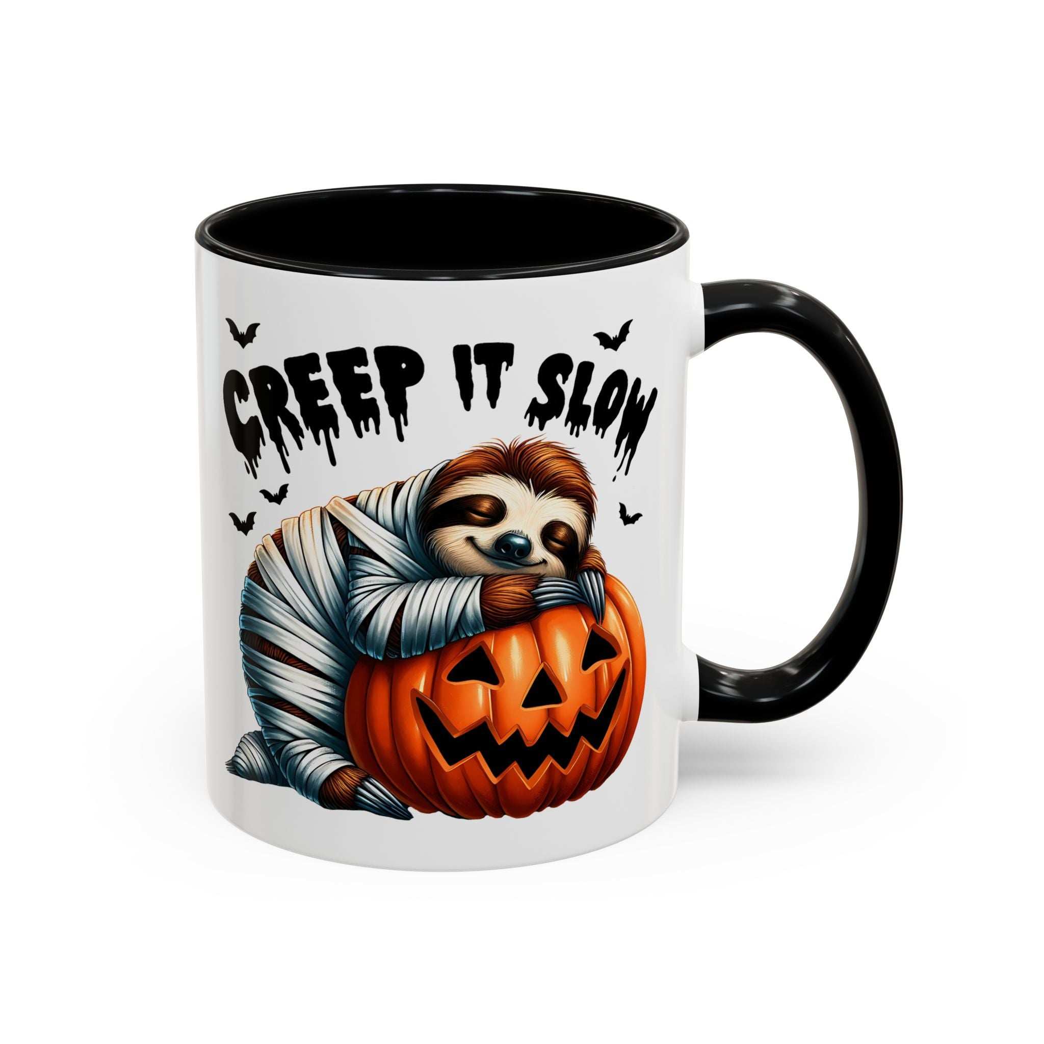 Halloween Sloth Coffee Mug - Spooky Creep It Slow Ceramic Drinkware