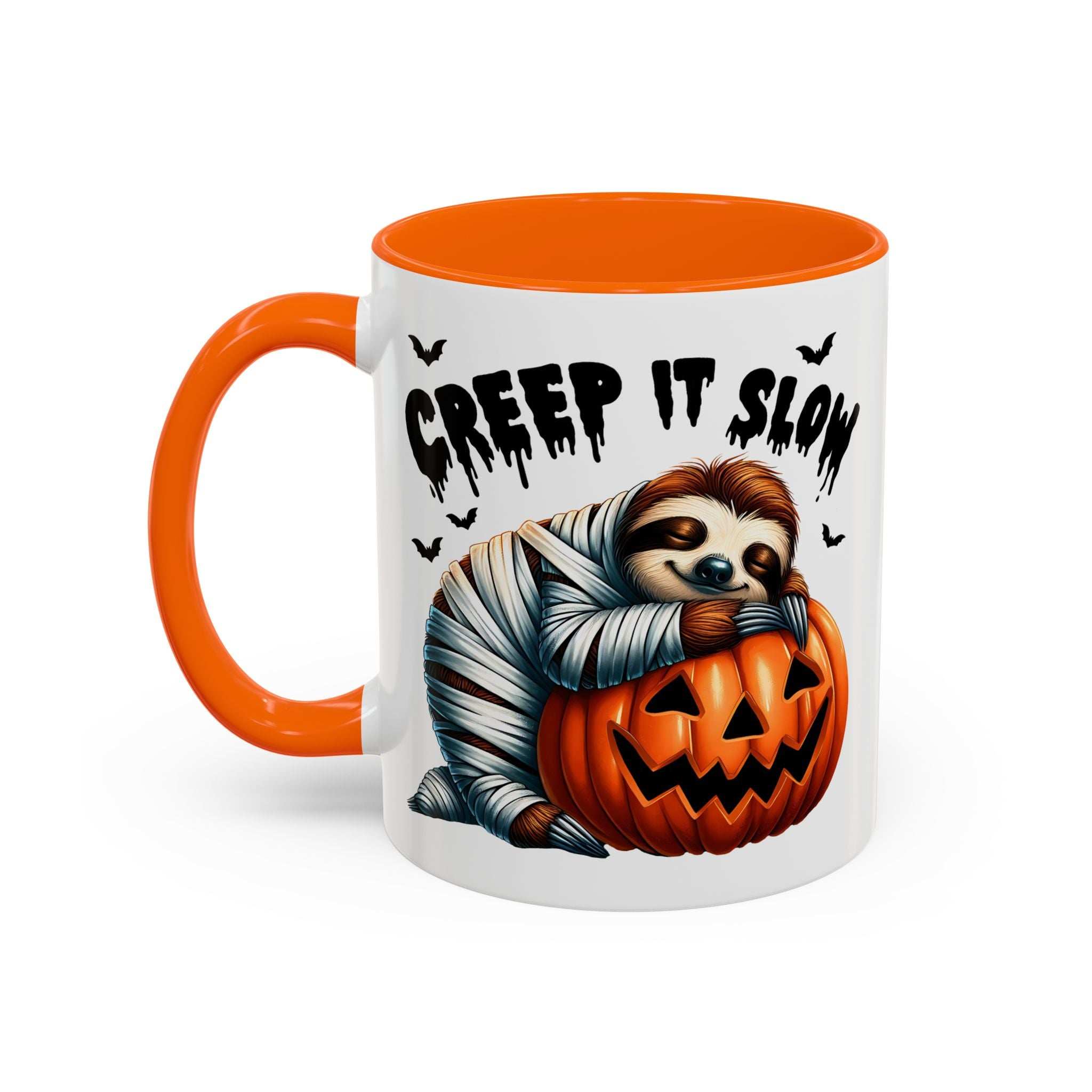 Halloween Sloth Coffee Mug - Spooky Creep It Slow Ceramic Drinkware