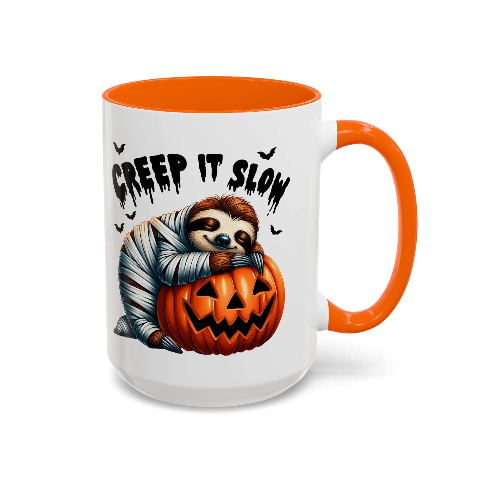 Halloween Sloth Coffee Mug - Spooky Creep It Slow Ceramic Drinkware