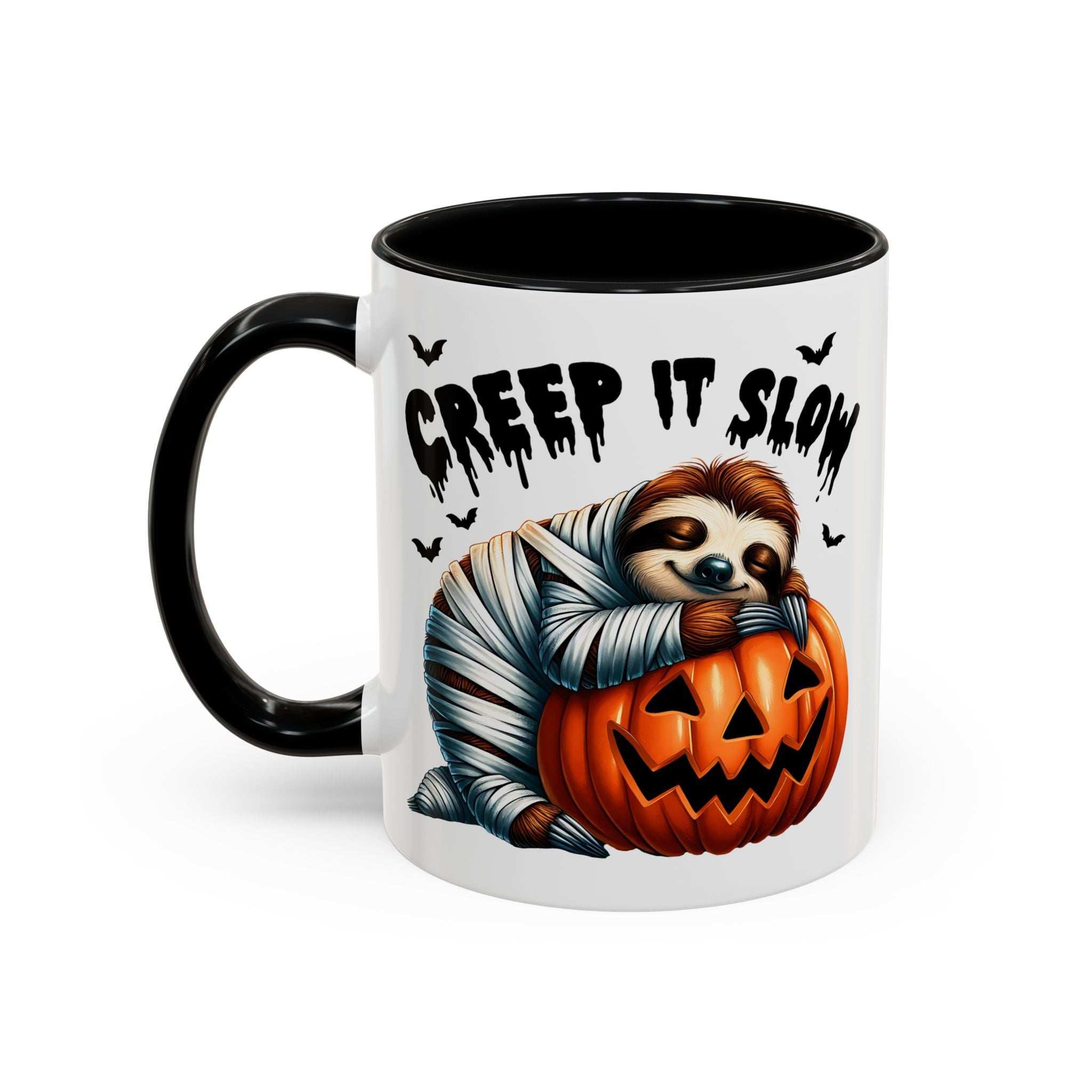 Halloween Sloth Coffee Mug - Spooky Creep It Slow Ceramic Drinkware