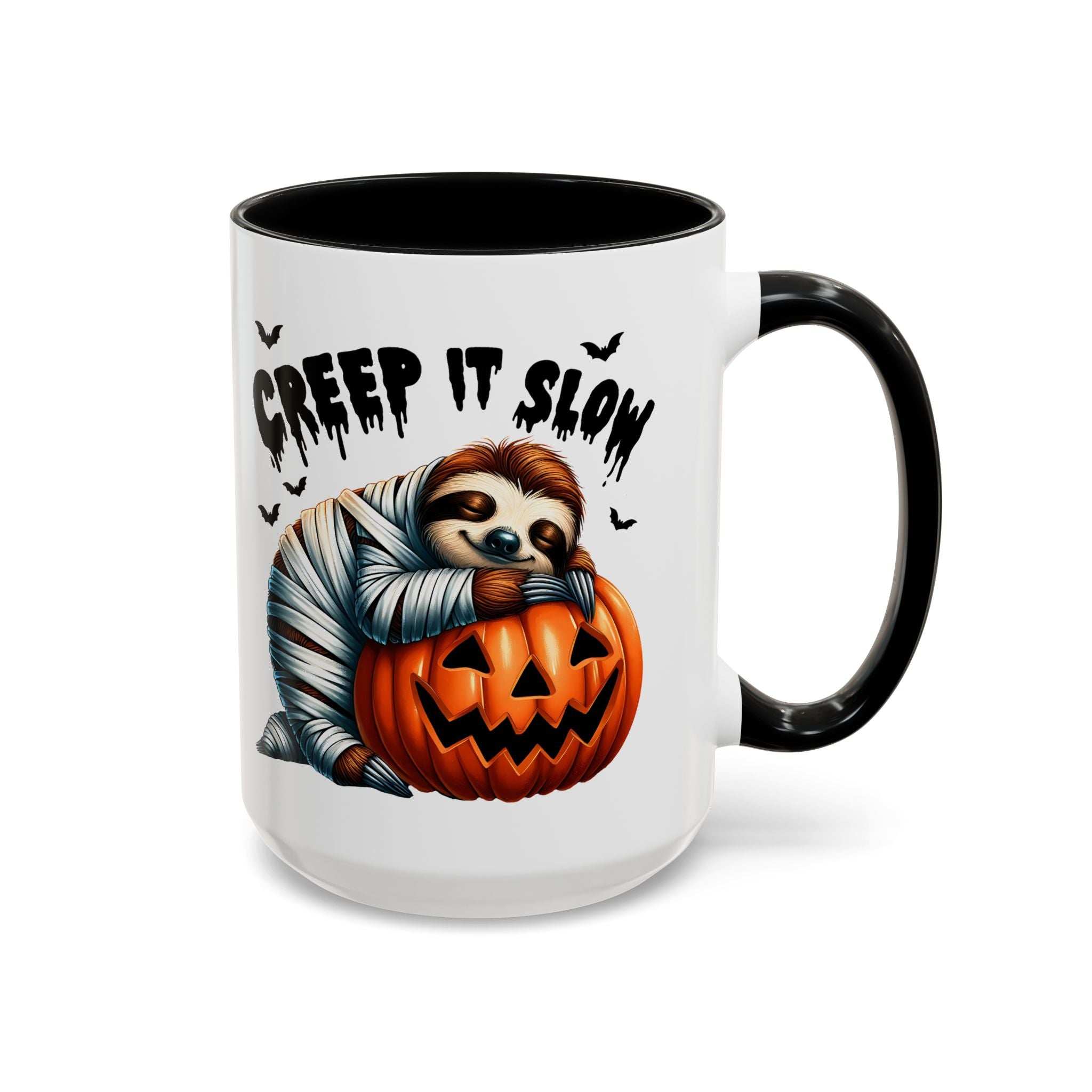 Halloween Sloth Coffee Mug - Spooky Creep It Slow Ceramic Drinkware