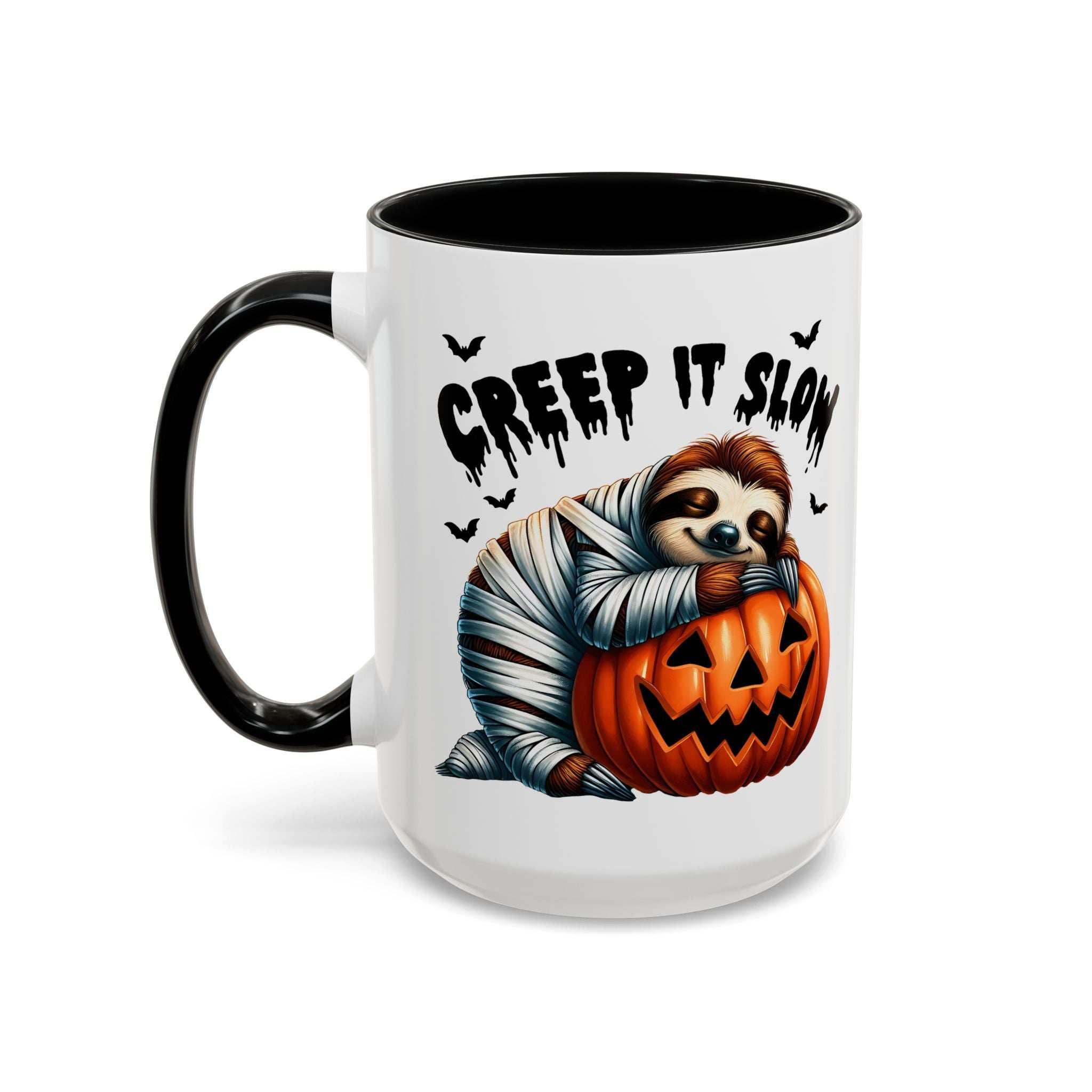Halloween Sloth Coffee Mug - Spooky Creep It Slow Ceramic Drinkware