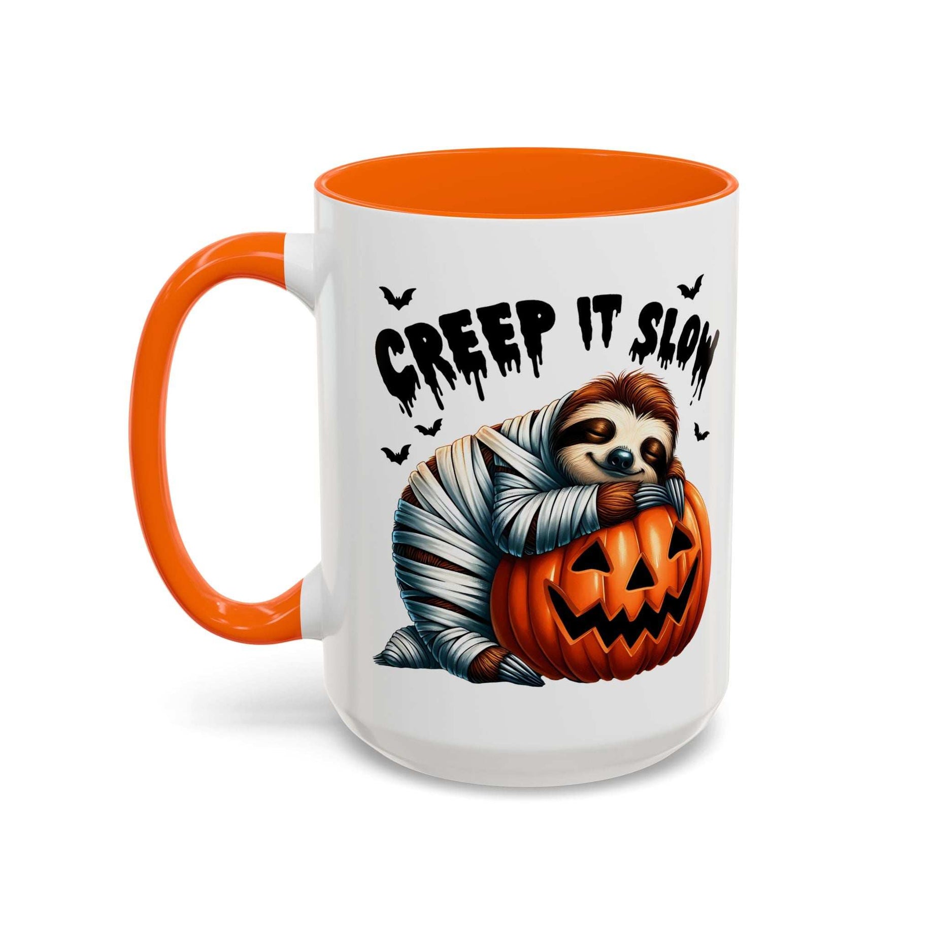 Halloween Sloth Coffee Mug - Spooky Creep It Slow Ceramic Drinkware