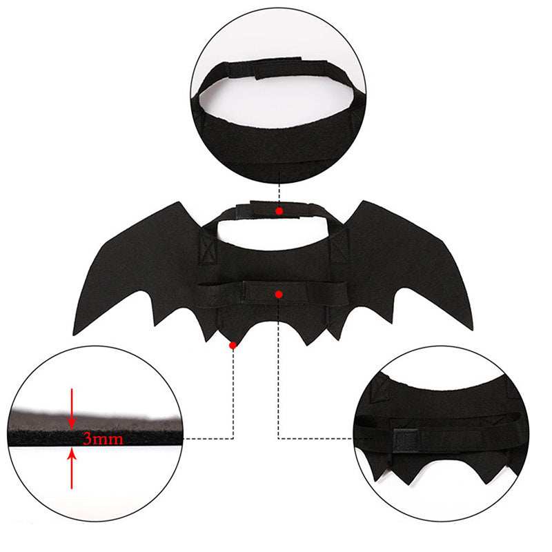 Halloween Bat Wings for Pets - Spooky Costume Accessory for Cats & Dogs