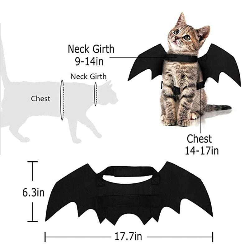 Halloween Bat Wings for Pets - Spooky Costume Accessory for Cats & Dogs