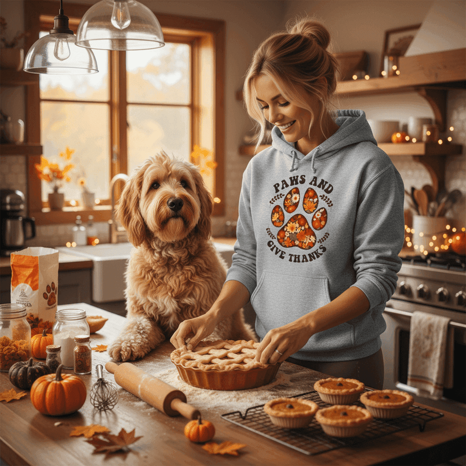 What's a Good Thanksgiving Hoodie for Pet Lovers? Paws & Thanks