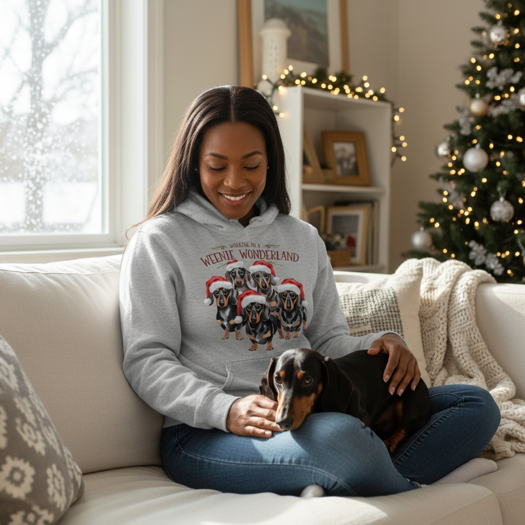 Weenie Wonderland Hoodie - Dachshund Lover Sweatshirt