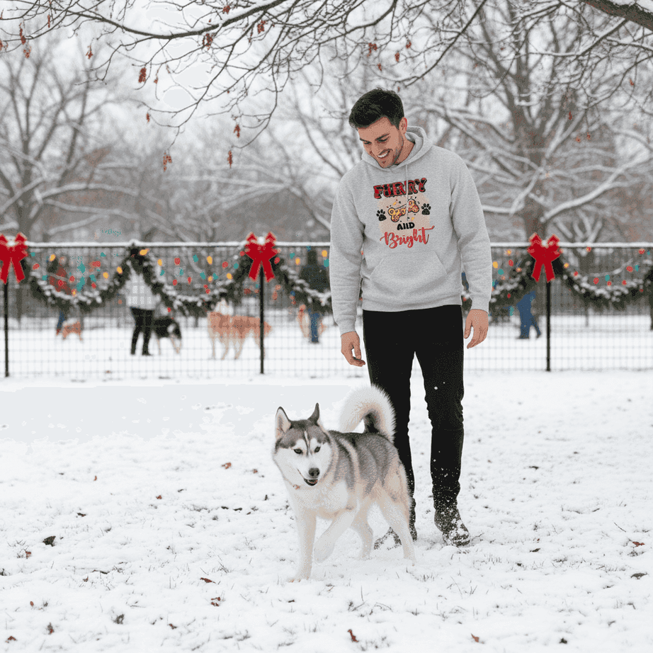 Furry and Bright Holiday Hoodie for Pet Lovers - Cozy Gift