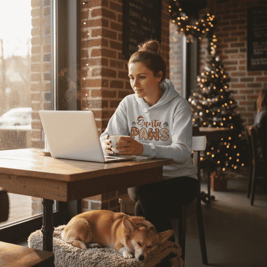 Santa Paws Holiday Hoodie for Dog Lovers - Cozy Festive Gift
