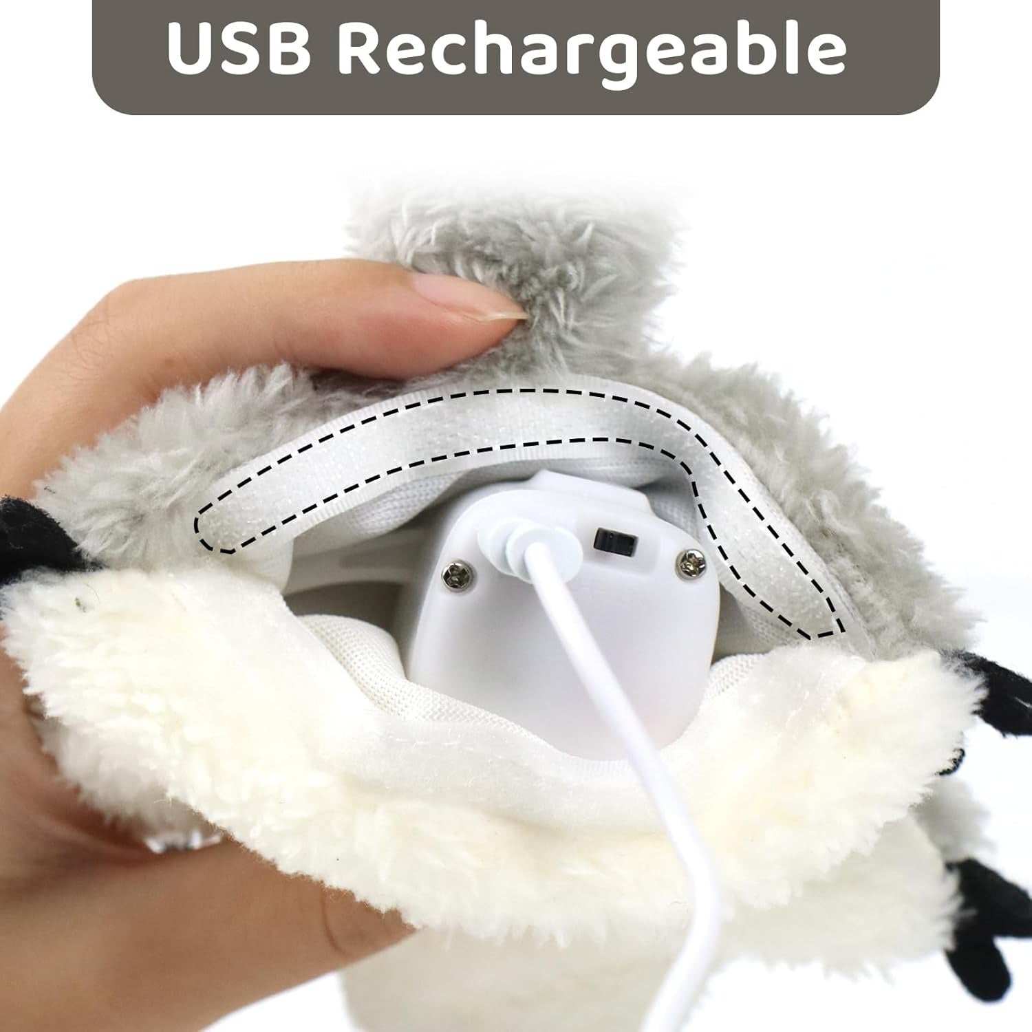 Rechargeable Touch Activated Flapping Squirrel Cat Catnip Toy