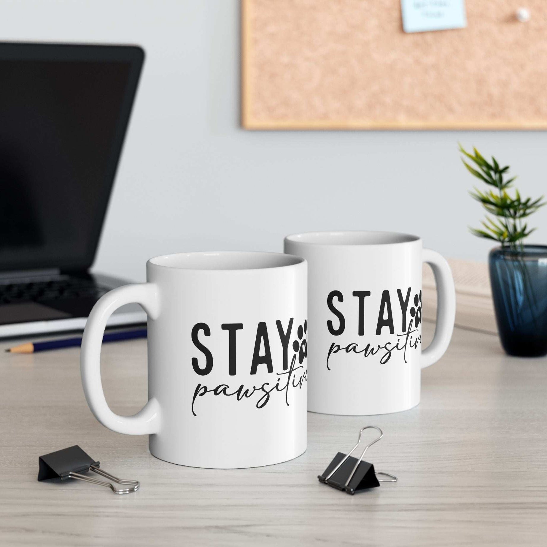 Stay Pawsitive Mug – Cute Dog Lover Gift