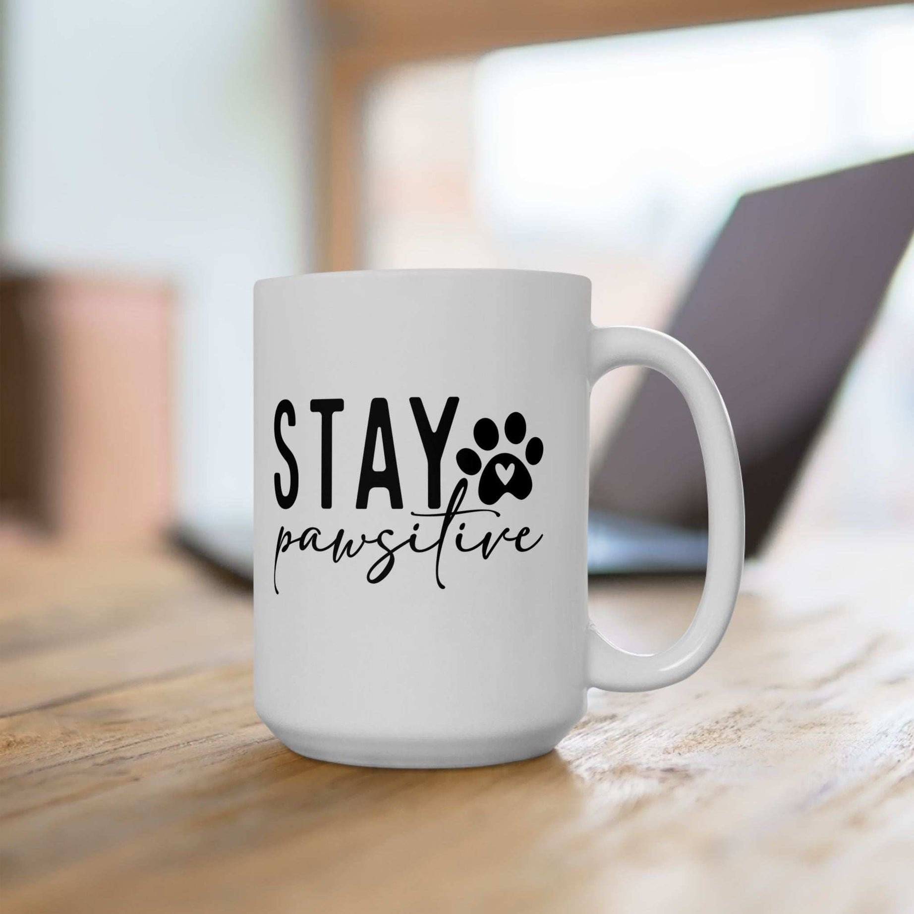 Stay Pawsitive Mug – Cute Dog Lover Gift