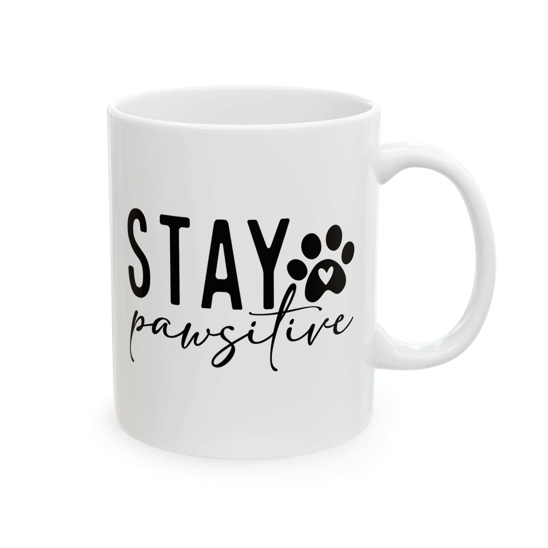 Stay Pawsitive Mug – Cute Dog Lover Gift