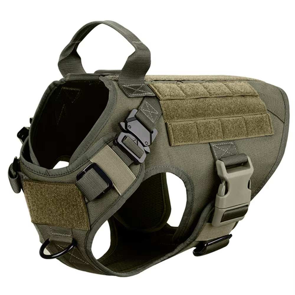 Camo Tactical Service Dog Vest Harness Leash Kit