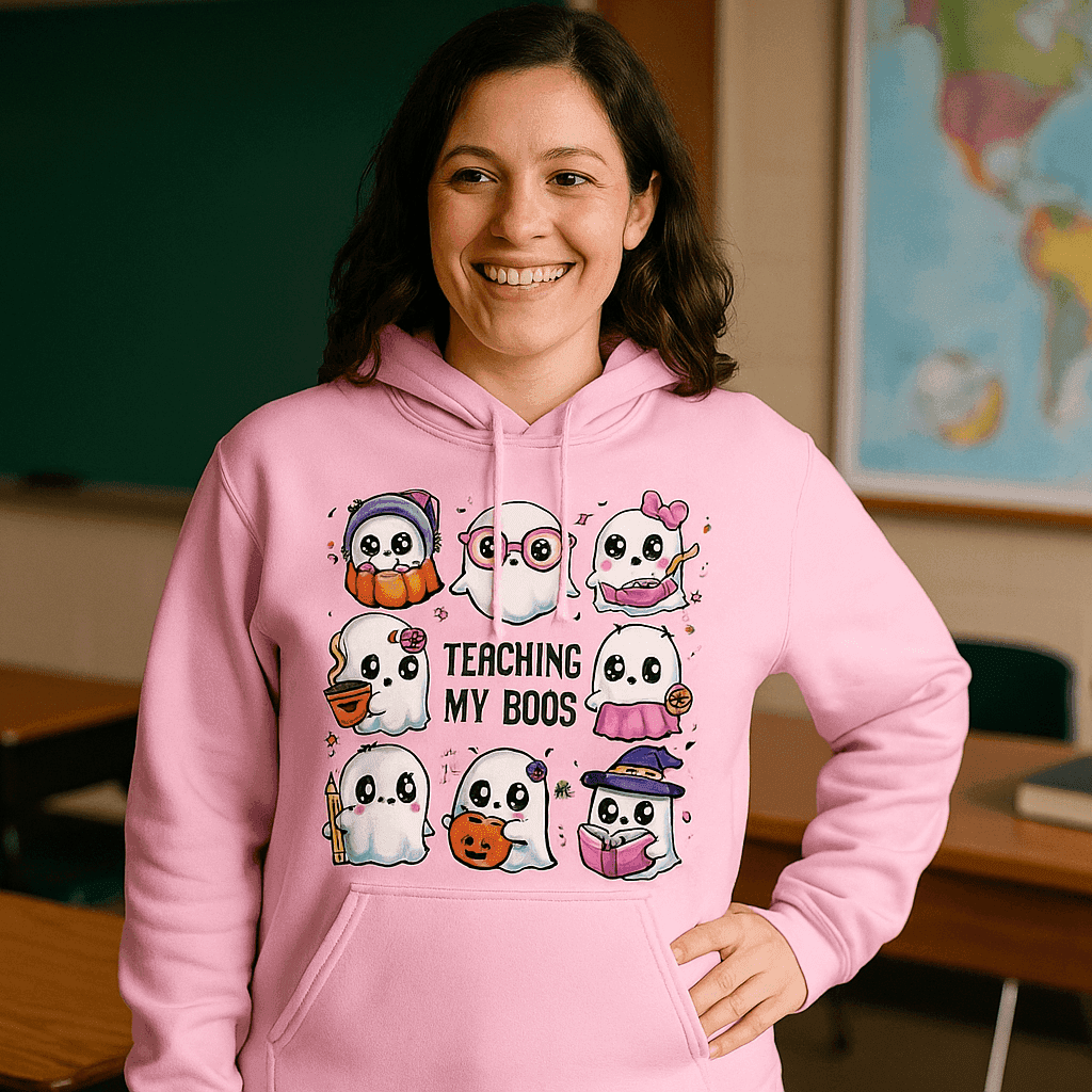 Teaching My Boos Hoodie Sweatshirt - Teacher Halloween Style