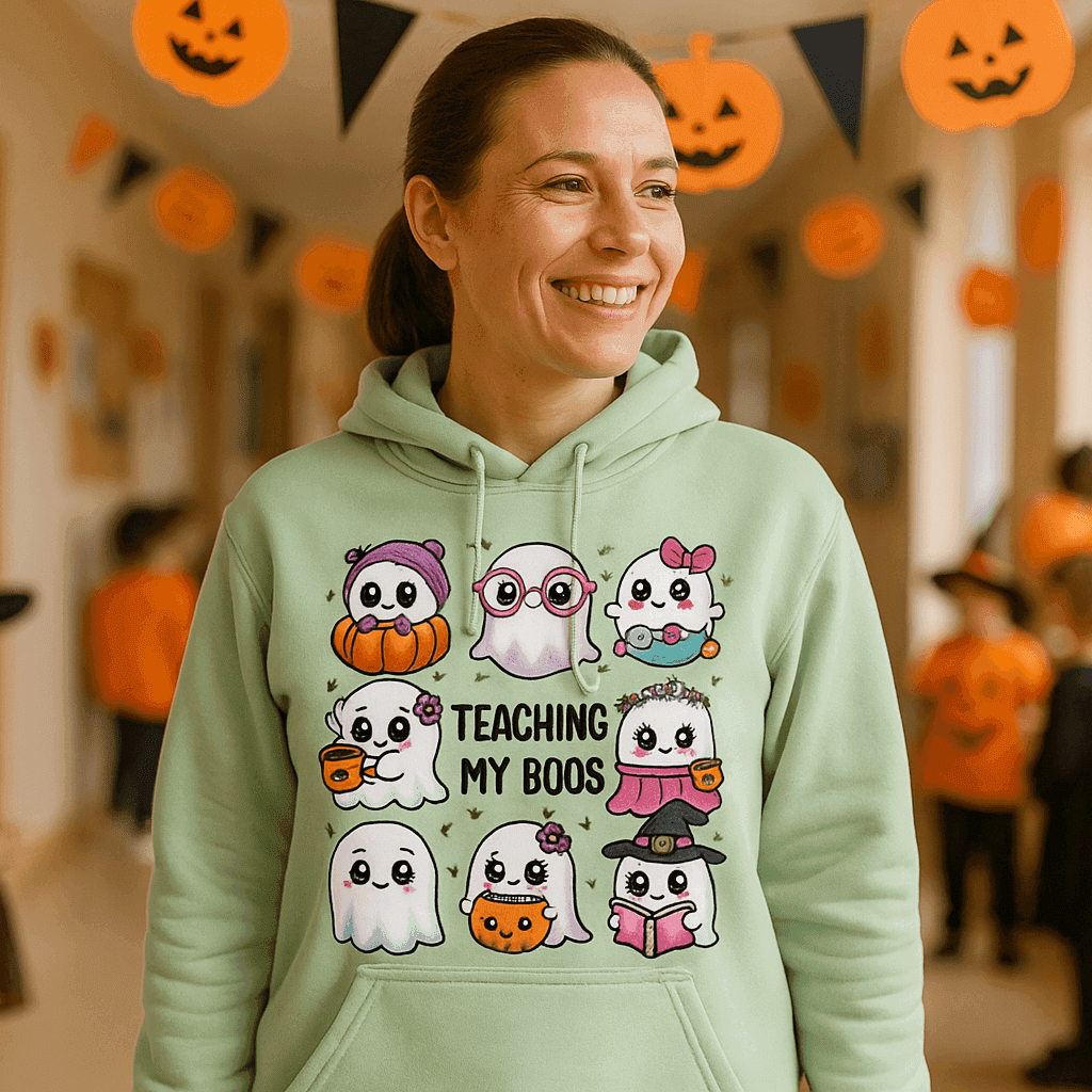 Teaching My Boos Hoodie Sweatshirt - Teacher Halloween Style