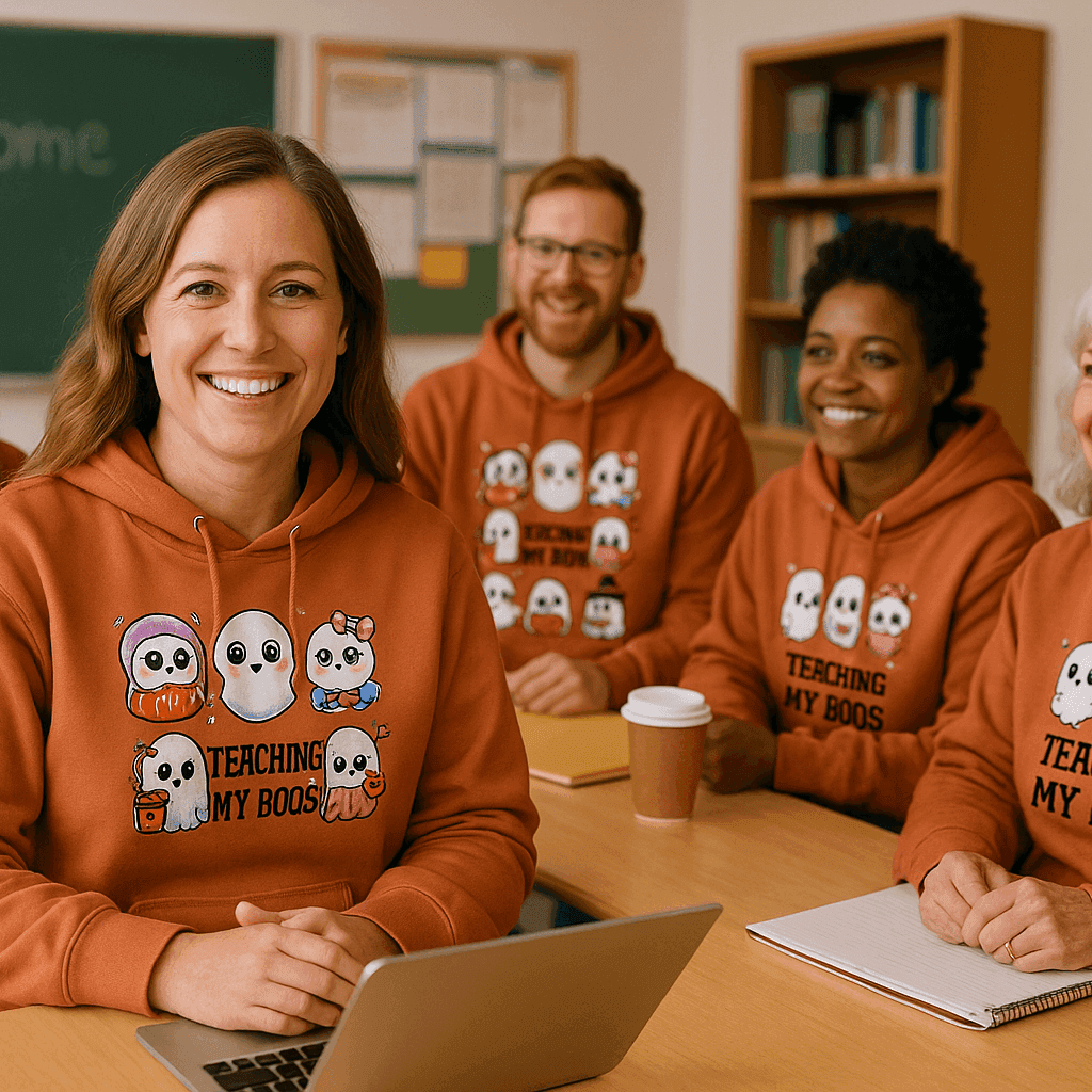 Teaching My Boos Hoodie Sweatshirt - Teacher Halloween Style