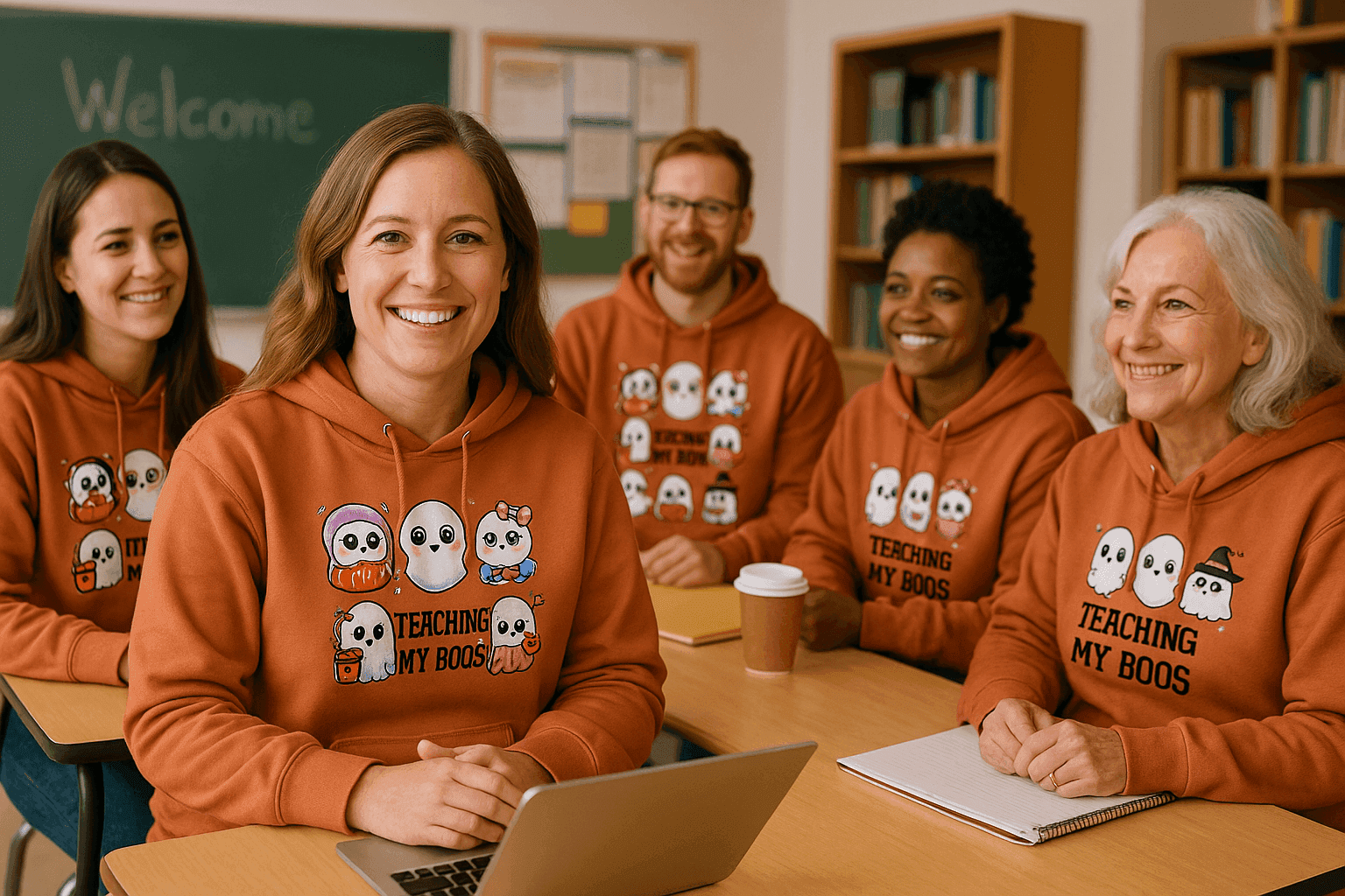 Teaching My Boos Hoodie Sweatshirt - Teacher Halloween Style
