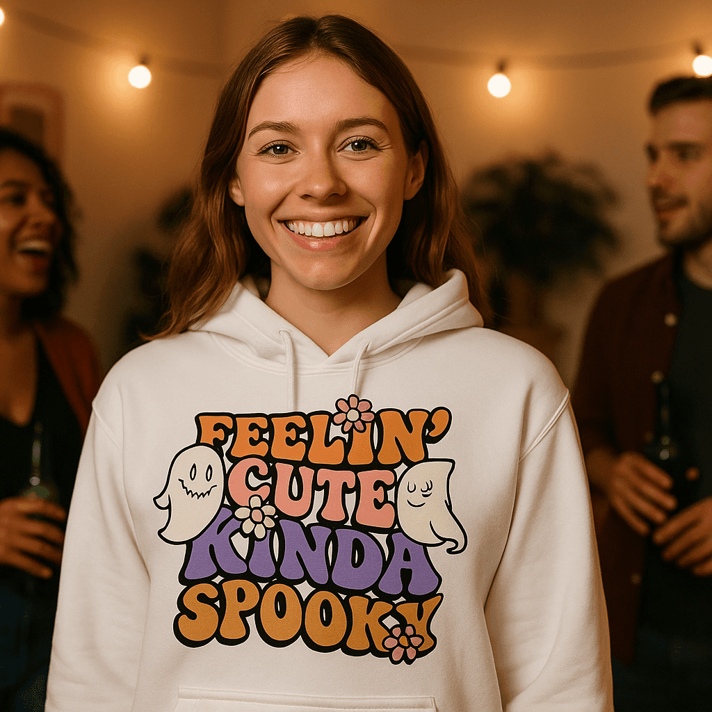 Feel Cute Kinda Spooky Hoodie Sweatshirt - Adorable Halloween