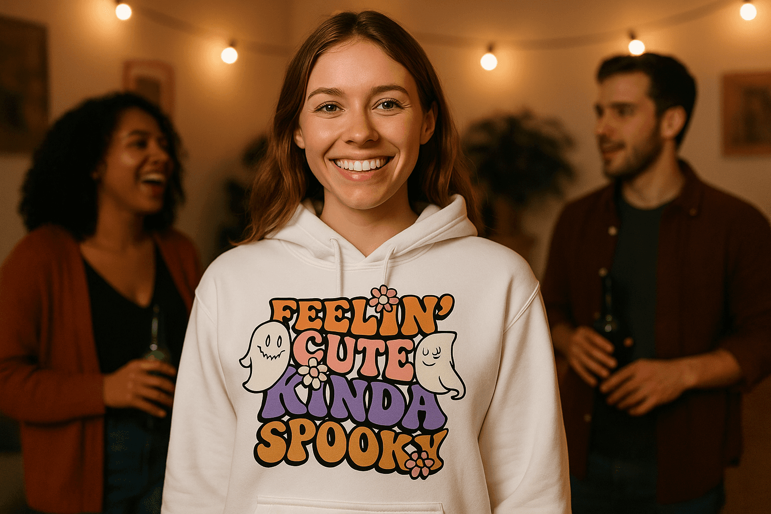Feel Cute Kinda Spooky Hoodie Sweatshirt - Adorable Halloween