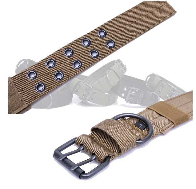 Wide K9 Military Tactical Heavy Duty Nylon Large Dog Collar