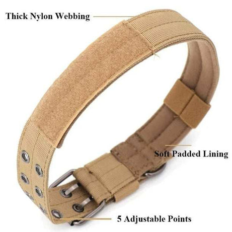 Wide K9 Military Tactical Heavy Duty Nylon Large Dog Collar