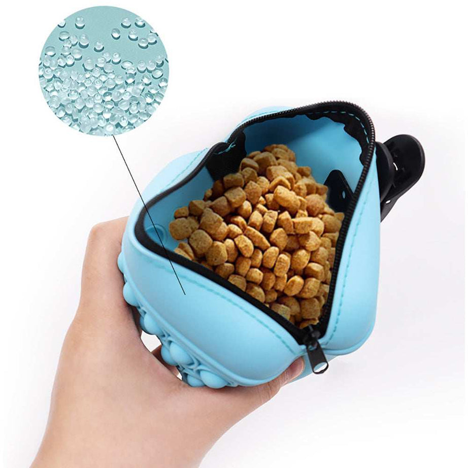 Silicone Pocket Waist Pack Pet Training Treat Pouch Bag Bundle