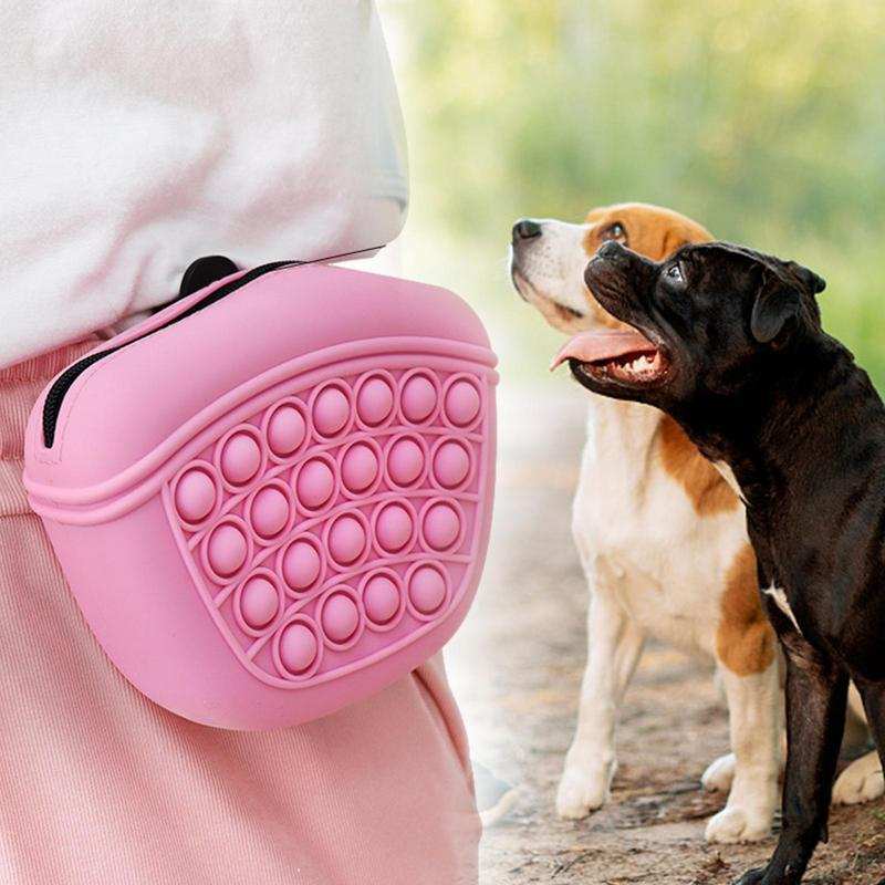 Silicone Pocket Waist Pack Pet Training Treat Pouch Bag Bundle